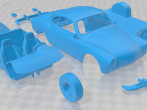 volkswagen karmann ghia coupe 1955 printable car Model do druku 3D