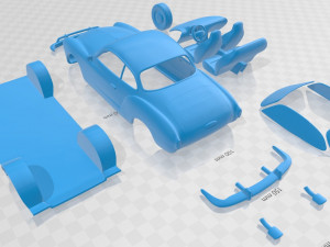 volkswagen karmann ghia coupe 1955 printable car Model do druku 3D