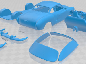 volkswagen karmann ghia coupe 1955 printable car Model do druku 3D