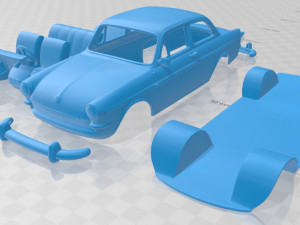 volkswagen 1500 notchback 1961 printable car 3D Print Model