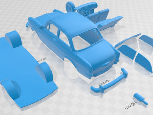 volkswagen 1500 notchback 1961 printable car 3D printmodel
