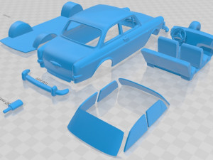 volkswagen 1500 notchback 1961 printable car 3D printmodel