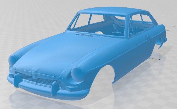 mg mgb gt 1965 printable body car 3D 打印模型 .c4d .max .obj .3ds .fbx .stl .blend 