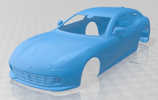 ferrari gtc4 lusso 2017 printable body car 3D-Druckmodell .c4d .max .obj .3ds .fbx .stl .blend 