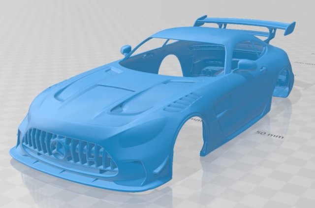 mercedes benz amg gt black series 2021 printable body car Modelo de Impressão 3D .c4d .max .obj .3ds .fbx .stl .blend 