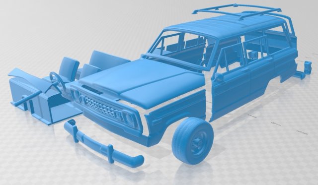 wagoneer 1978 printable car 3D Принт Модель .c4d .max .obj .3ds .fbx .stl .blend