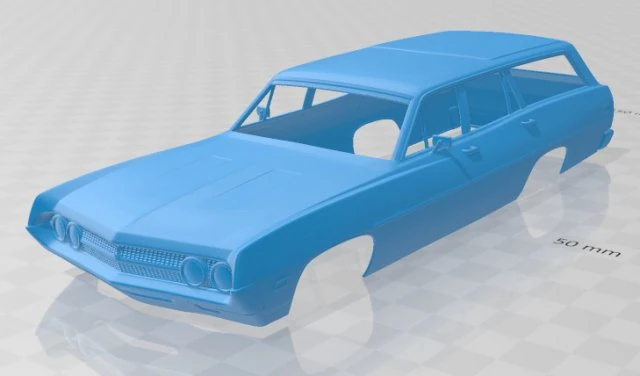 torino 500 station wagon 1971 printable body car 3D Print Model .c4d .max .obj .3ds .fbx .stl .blend