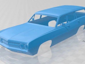 Torino 500 station wagon 1971 carro com carroceria imprim&iacute;vel Modelo de Impressão 3D