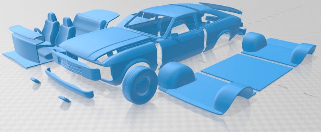 granada 3 door eu 1972 printable car 3D Принт Модель .c4d .max .obj .3ds .fbx .stl .blend 