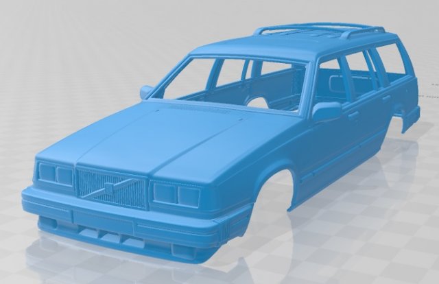 volvo 745 kombi us 1985 printable body car 3D printmodel .c4d .max .obj .3ds .fbx .stl .blend