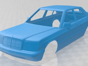 mercedes benz 190 w201 1982 printable body car Modelo de impresión 3D