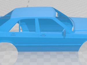 mercedes benz 190 w201 1982 printable body car 3Dプリントモデル