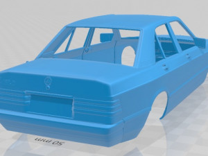 mercedes benz 190 w201 1982 printable body car 3Dプリントモデル