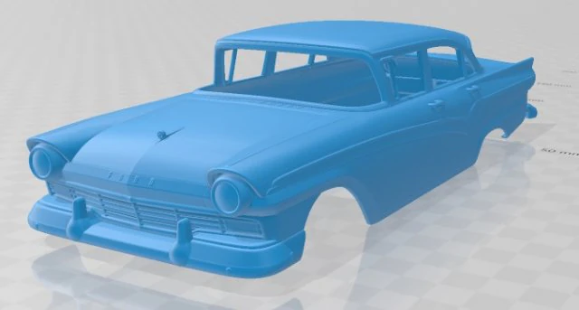 custom 300 fordor sedan 1957 printable body car 3D Print Model .c4d .max .obj .3ds .fbx .stl .blend