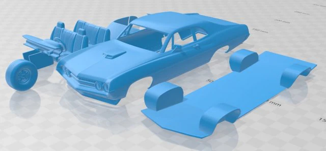 falcon 429 super cobra jet 1970 printable car 3D Print Model .c4d .max .obj .3ds .fbx .stl .blend 