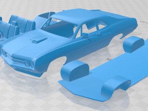 falcon 429 super cobra jet 1970 printable car 3D 프린트 모델