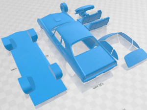 falcon 429 super cobra jet 1970 printable car 3D Print Model