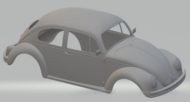 volkswagen beetle 1300 printable body Modèles 3D en vedette .c4d .max .obj .3ds .fbx .stl .blend 
