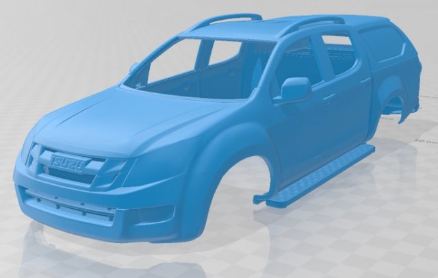 isuzu d-max double cab huntsman 2014 printable body car 3D Baskı Modeli .c4d .max .obj .3ds .fbx .stl .blend 