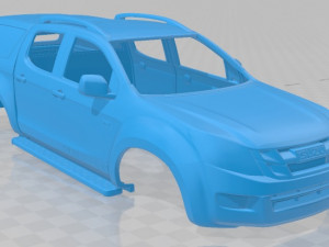 isuzu d-max double cab huntsman 2014 printable body car 3D Baskı Modeli