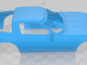 corvette c4 coupe 1983 printable body car 3D Print Model