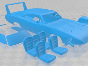 charger daytona hemi 1969 printable car 3D Принт Модель