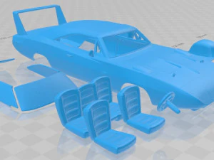 charger daytona hemi 1969 printable car 3D Print Model