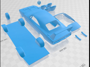 charger daytona hemi 1969 printable car 3D Принт Модель