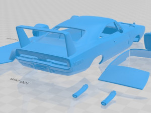 charger daytona hemi 1969 printable car 3D Принт Модель