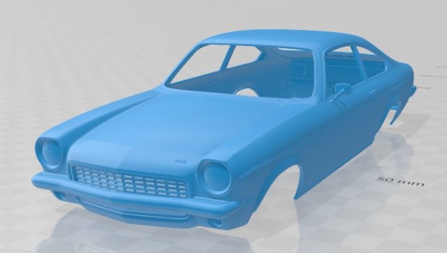vega 1971 printable body car 3Dプリントモデル .c4d .max .obj .3ds .fbx .stl .blend 