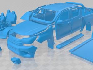 toyota hilux double cab 2016 printable car Modelo de impresión 3D