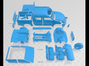 toyota hilux double cab 2016 printable car 3D 프린트 모델