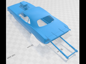 plymouth barracuda dragster 1974 printable body car 3D Принт Модель