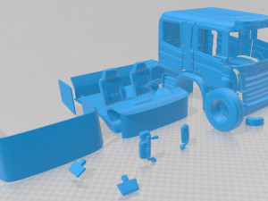 scania p310 crew printable cab truck 2011 in separate parts 3D Принт Модель