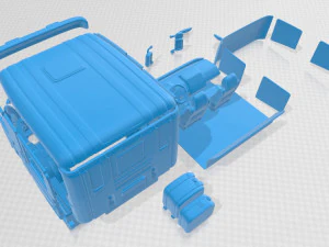 scania p310 crew printable cab truck 2011 in separate parts 3D Print Model