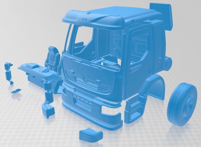 renault premium 2011 printable cabin truck Modèles 3D en vedette .c4d .max .obj .3ds .fbx .stl .blend 
