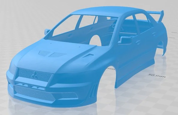 mitsubishi lancer evolution 2001 printable body car 3D Print Model .c4d .max .obj .3ds .fbx .stl .blend 