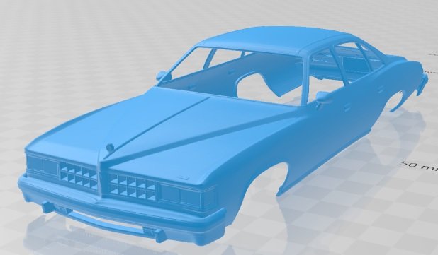 grand lemans sedan 1976 printable body car 3D 프린트 모델 .c4d .max .obj .3ds .fbx .stl .blend 