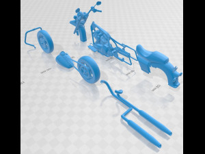 harley davidson road king classic 2011 printable motorcycle 3D Baskı Modeli