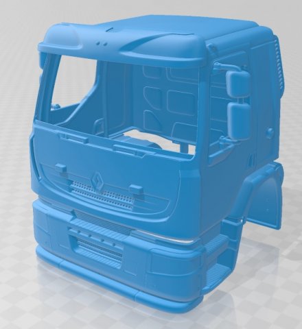 renault premium 2011 printable cabin truck 3D प्रिंट मॉडल .c4d .max .obj .3ds .fbx .stl .blend 