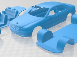 Mercedes-Benz S-klasse 2003 afdrukbare auto 3D printmodel