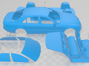 mercedes benz s class 2003 printable car 3D Print Model