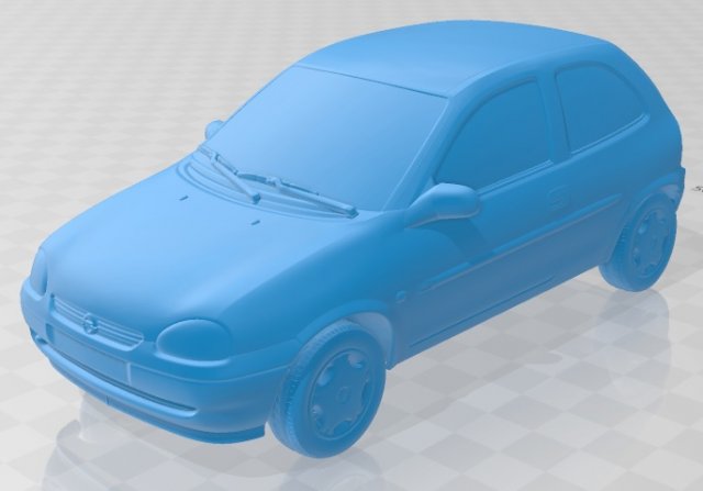 opel corsa b 1998 printable car Modelo de impresión 3D .c4d .max .obj .3ds .fbx .stl .blend