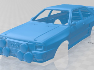 audi quattro a2 1981 printable body car Modelo de impresión 3D