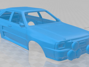 audi quattro a2 1981 printable body car 3D-Druckmodell