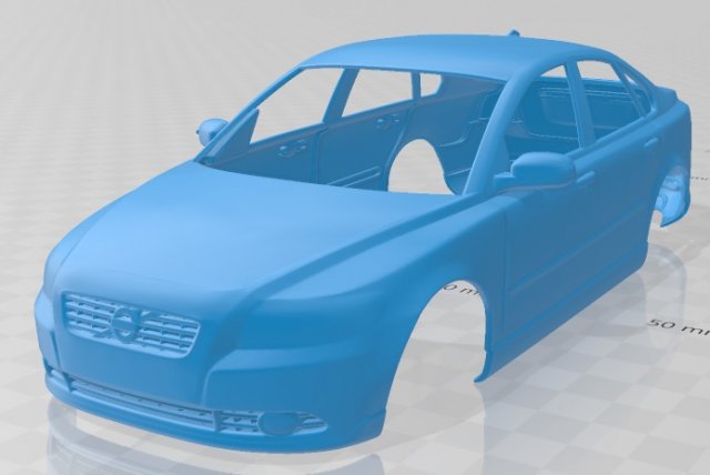 volvo s40 2011 printable body car 3D प्रिंट मॉडल .c4d .max .obj .3ds .fbx .stl .blend 