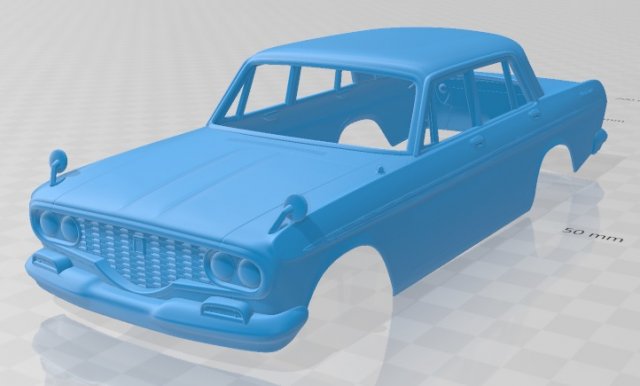 toyota crown s40 1962 printable body car 3D 프린트 모델 .c4d .max .obj .3ds .fbx .stl .blend 