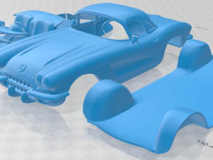 corvette 1962 printable car 3D Print Model