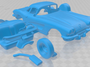 corvette 1962 printable car 3D प्रिंट मॉडल