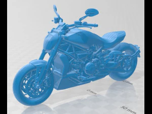 ducati x-diavel 2016 printable motorcycle 3D Print Model